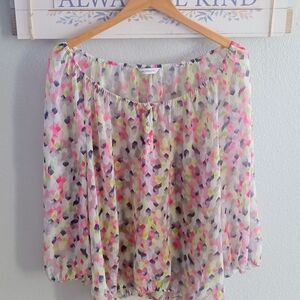 Colorful sheer blouse